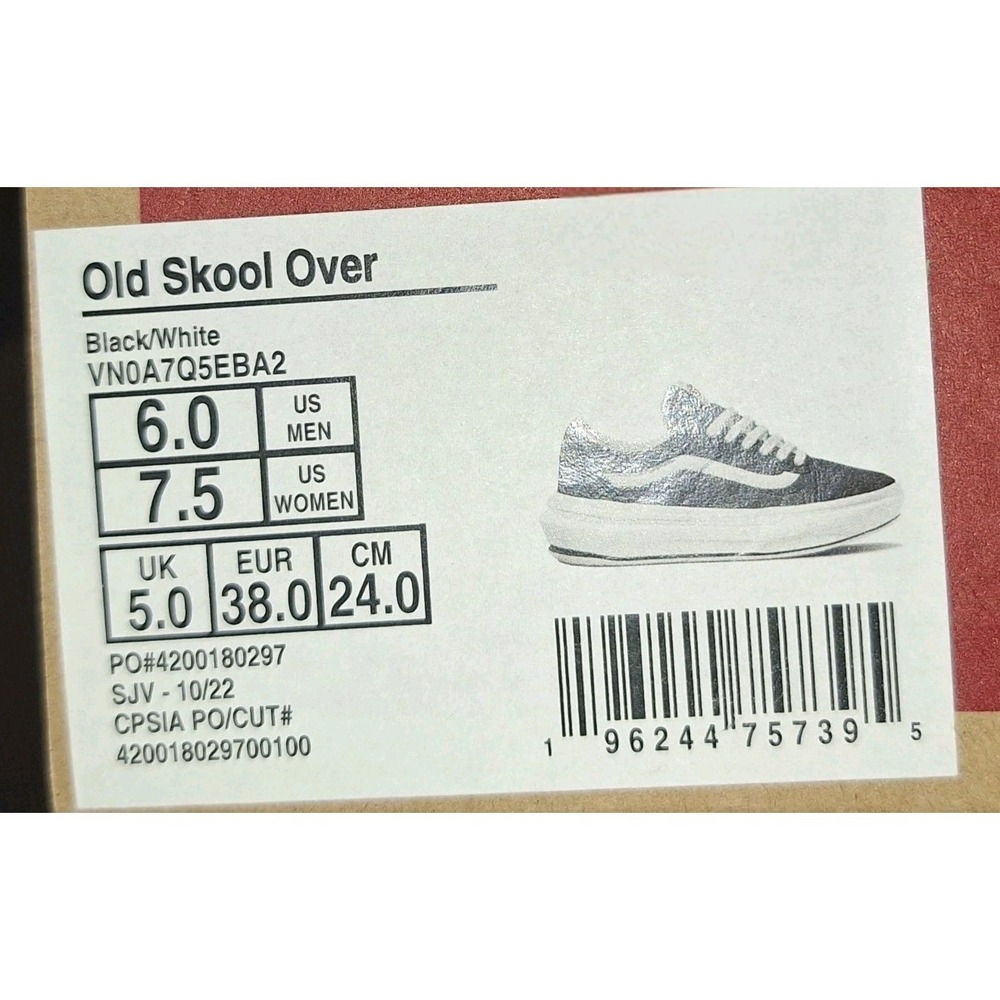 Vans Old Skool Overt ComfyCush Black White Chunky Sneakers 2022 Women's 7.5 Over - Picture 10 of 10